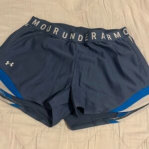 Under amour blue athletic shorts,